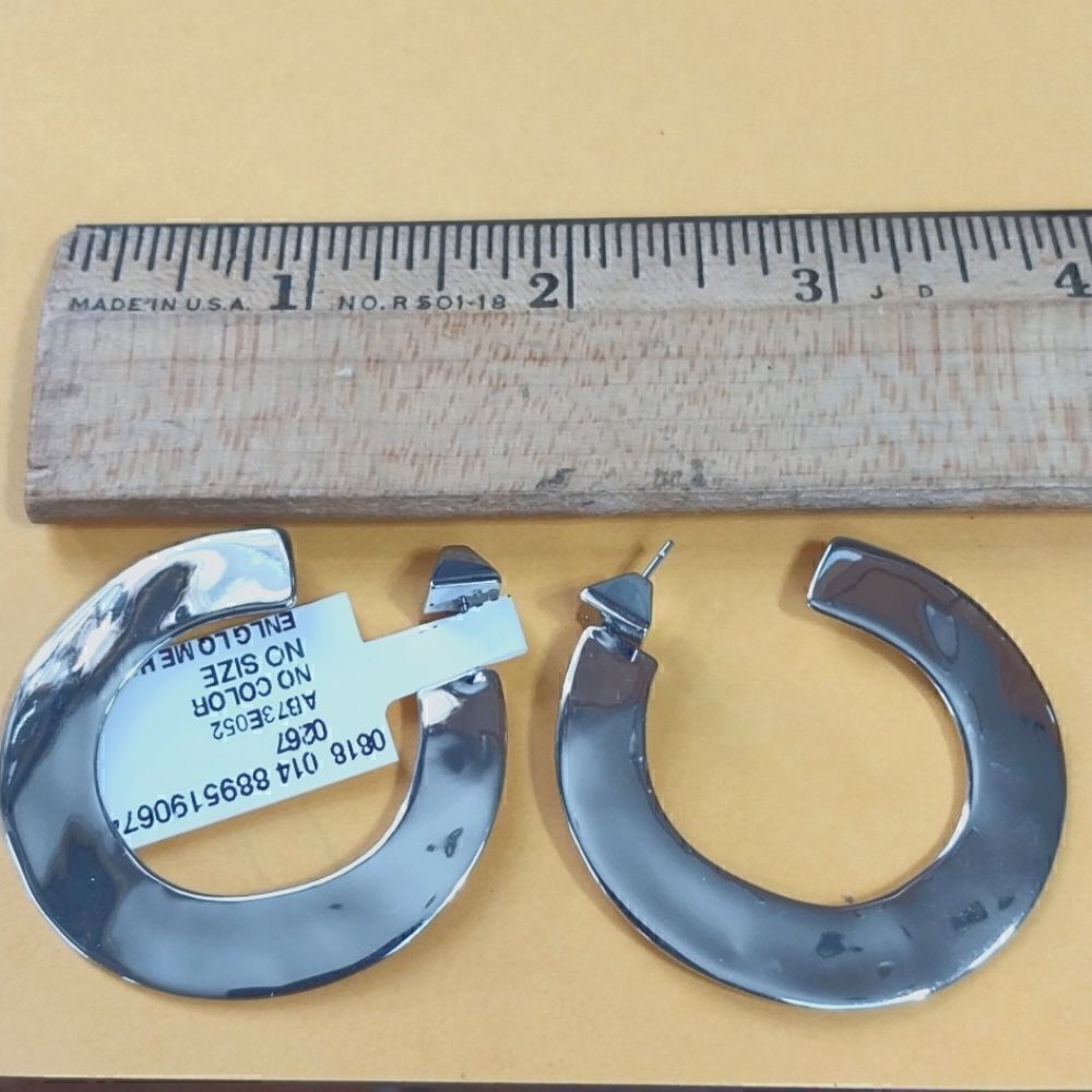 Alexis Bittar Large Silver Hoops...NEW WITH TAG.